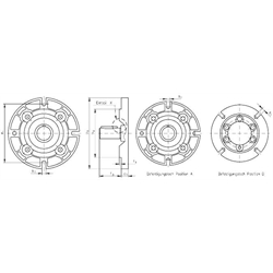 Výstupné príruby pre  prevodové motory HR/I, velk. 20/2 a 30/2,priemer 140mm photo