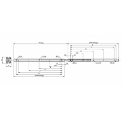 Vedenia Accuride  DZ 2431, šírka 16mm, do 20kg, plný výsuv, pozink scheme