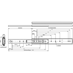 Pár vedenia Accuride DZ 0204, 711mm, pozinkované photo