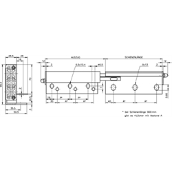 Vedenia Accuride DZ 0522, šírka 26,5mm, do 180kg, výsuv nad rozmer scheme