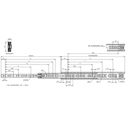 Vedenia Accuride DZ 3732, šírka 12,7mm, do 40kg, úplný výsuv scheme