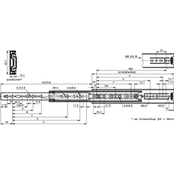 Pár vedenia Accuride DZ 3832 DO, 700mm, pozinkované photo