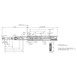 Vedenia Accuride DZ 3832 TR, šírka 12,7mm, do 45kg, TOUCH RELEASE scheme