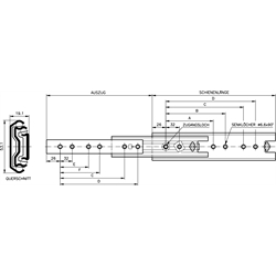 Vedenia Accuride DZ 5321 SC, šírka 19,1mm, do 120kg, výsuv nad rozmer, samozatváracie scheme