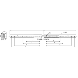 Vedenia Accuride DS 3031, šírka 19,1mm, do 80kg, výsuv nad rozmer, nerez, pre vysoke teploty scheme