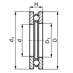 SKF axiálne guľkové ložisko 51118   jednoradové, vnút.Ø 90mm   vonk.Ø 120mm   výška22mm photo