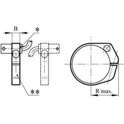 Upevňovacie prvky pre magnetické snímače, na profil valca 15 mm zdvih scheme