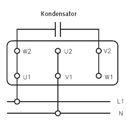 Prevádzkovbé kondenzátory, typ KST scheme