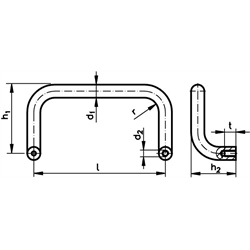 Skriňové madlá 426.1, hliník scheme