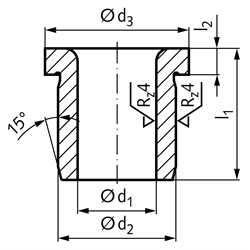 Prírubové vŕtacie/vodiace púzdra ISO 4247 / DIN 172 A scheme