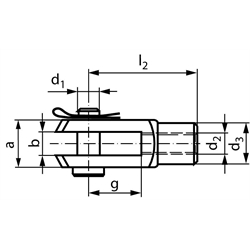 Vidlicové kĺby podľa DIN 71752, hliník, SL scheme