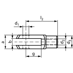 Vidlice podľa DIN 71752, nerez 1.4305 scheme