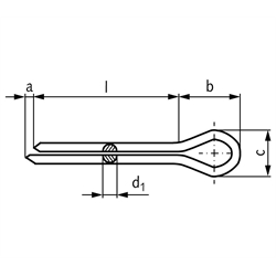 Závlačky ISO 1234 (ex DIN 94) nerez scheme