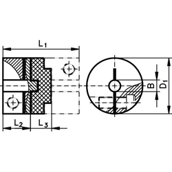 Torzne tuhá spojka HFD, priemer diery 5mm, Ø 19,1mm photo