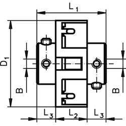 Torzne tuhá spojka HU, priemer diery  3mm, Ø 28mm photo