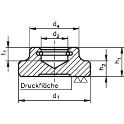 Oporné pätky DIN 6311, oceľ, čiernené scheme