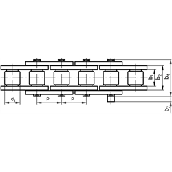 Rostfreie Einfach-Rollenkette ähnlich 16 B-1   Teilung 1