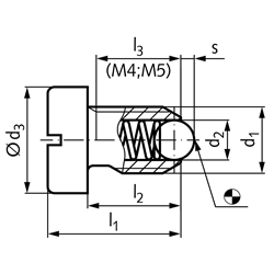 Skrutka s odpruženou guličkou s hlavou, typ A, M5 photo