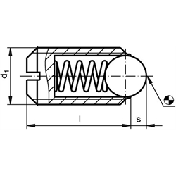Skrutka s odpruženou guličkou, typ P, M10, POM photo