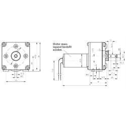 DC motor 12 V a 24 V pre prevodovky GE/I scheme