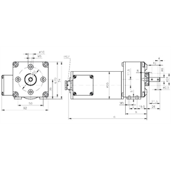 Kondenzátorový motor, 230 V, pre prevodovky GE/I scheme