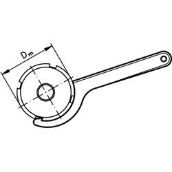 Uťahovací kľúč pre matice DIN 981/ DIN 1804, Ø 68-75mm photo