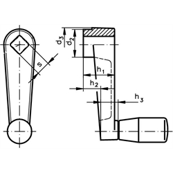 Ručné kľuky 471, hliník scheme