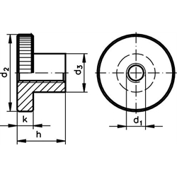 Ryhovaná matica DIN466, závit M 6 photo