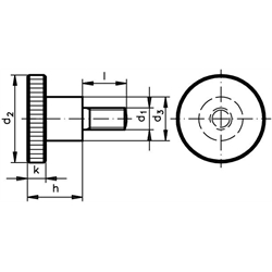 Ryhovaná skrutka DIN 464, M5 x 10mm, oceľ photo