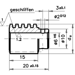 Duté šneky, osová vzdialenosť 17mm scheme