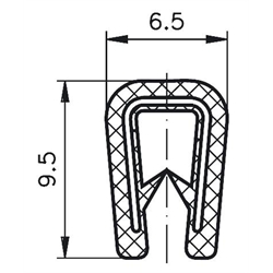 Ochrana hrán, rozsah upnutia 1,0 - 2,0mm, PVC photo