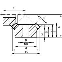 Kužeľové koleso, modul 1, 40z, i=1:1, Ms58 photo