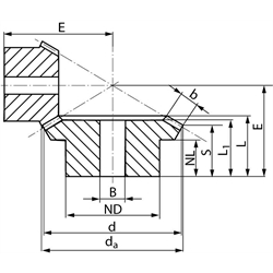 Kužeľové koleso, modul 3, 20z, i=2:1, oceľ photo