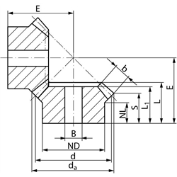 Kužeľové koleso, modul 1,5 ,22z, i=1:1, oceľ photo