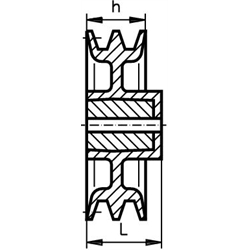 V-remenice, 2 drážky, profil XPA, A (13) a SPA scheme