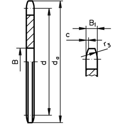 Reťazové kolesá KRL, bez náboja, 081, rozt 1/2 x 1/8 scheme