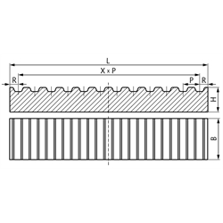 Fixačná doska bez dier na rozvodové remene8M   ; ALU; 226mm x  110mm photo