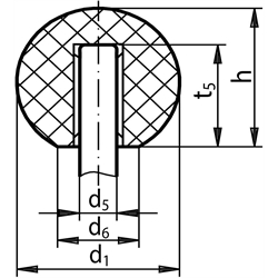 Guľová rukoväť DIN319, Ø 16mm, PF31 photo