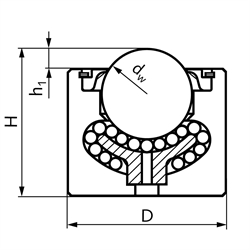 Guličkové rolne, celokovové, typ 370, valcové scheme