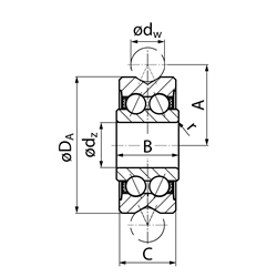 Profilové pojazdové kladky LFR-2Z s krytmi scheme