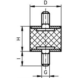 MGP gumový tlmič (silent block), Ø 50mm, nerez. vonk. závit M10x28 photo