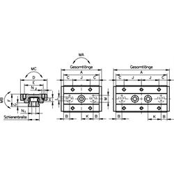 Miniatúrne prizmatické vedenia scheme