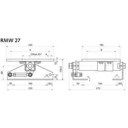 Naklápacie dosky pre elektromotory RMW scheme