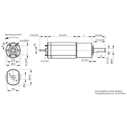 Planétová prevodovka SFP s DC motorom 24V, velk.1, n2=68 ot/min,  i=121:1 photo