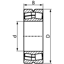 Naklápacie ložisko  SKF®, 2-radové, Clearance C3, E 22205 C/C3 photo