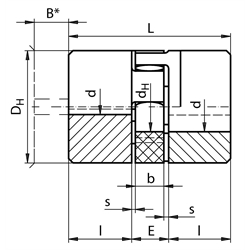 Pružné spojky RNI, nerez 1.4301 scheme