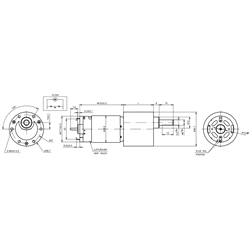 Špirálové malé prevodové motory, typ SF, 24 V, do 2 Nm scheme