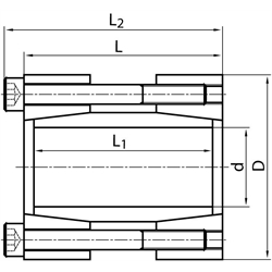 Upínacie sady (pevné spojky) ST-K, diera 15 až 100mm scheme