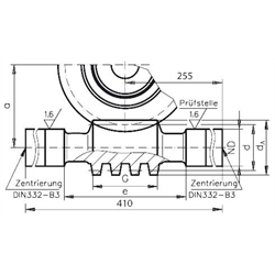 Šnekové hriadele, osová vzdialenosť 125mm scheme