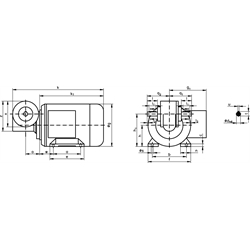 Motor s šnek. prevodovkou MEG, 250W, 230/400 V,i=30:1,  aprox. n2=93 ot/min Md2=13 Nm  photo